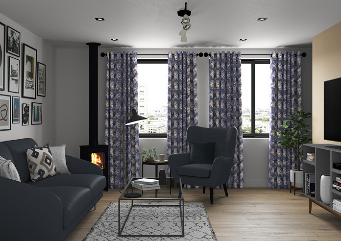 Honeycomb, Navy - Made to Measure Curtains - Image 5